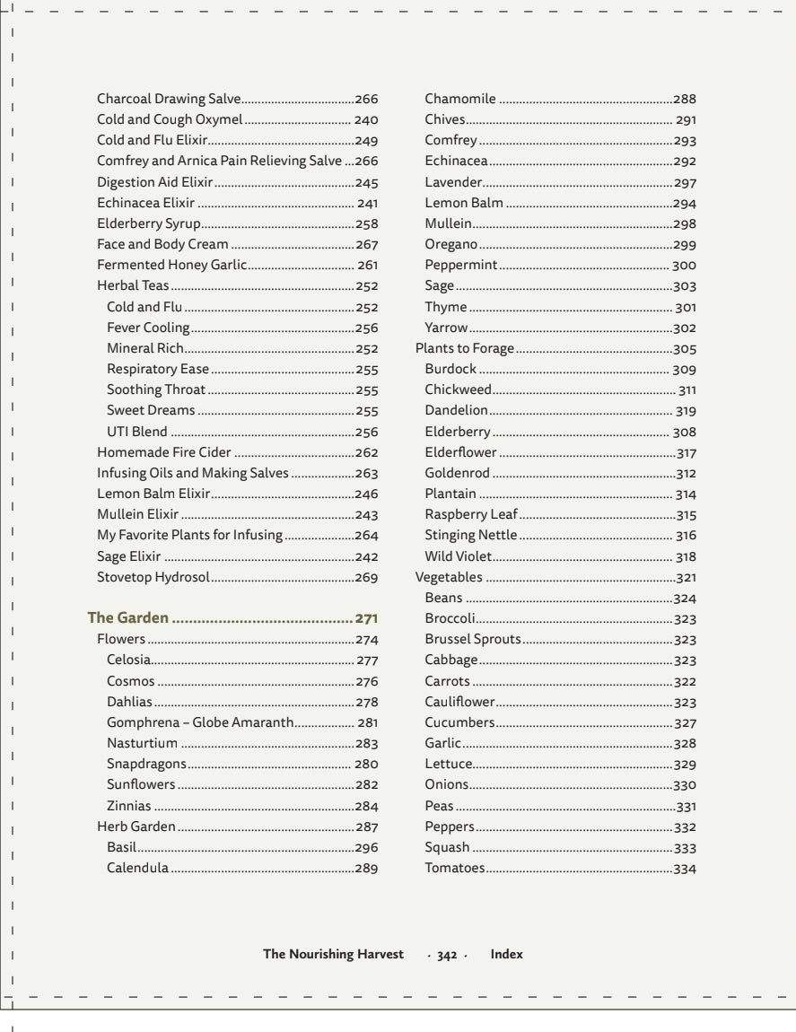 The Nourishing Harvest Cookbook
