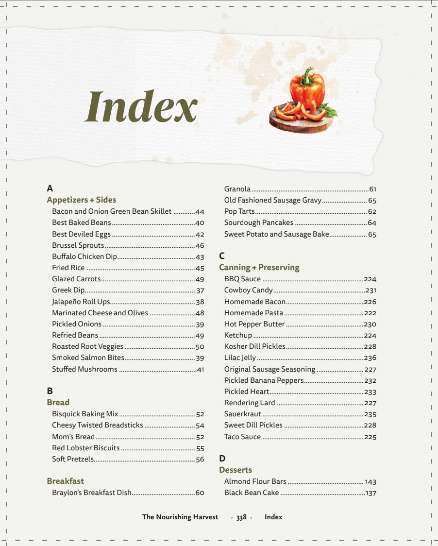 The Nourishing Harvest Cookbook